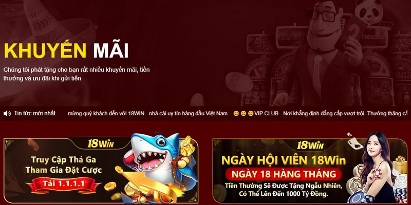 ảnh đại diện khuyến mãi hoàn trả 18win