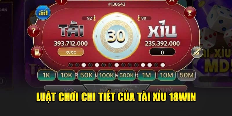 Luật chơi chi tiết của tài xỉu 18win 